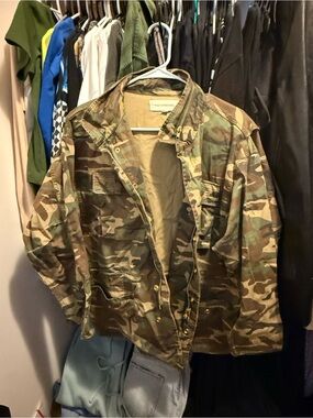 Dance & Marvel Camouflage Military Field Jacket - Green/Brown